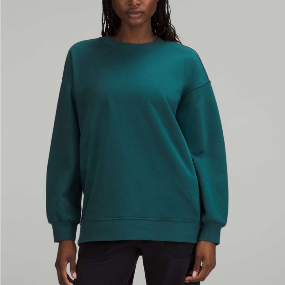 Lululemon Perfectly Oversized Crew Green Jasper